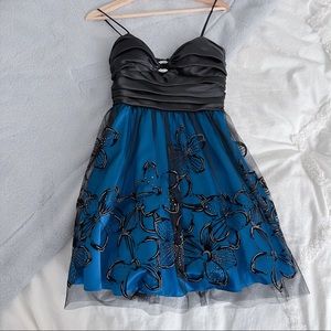 Blondie Nites｜Blue Black Shimmer Velvet Dress Sz 5